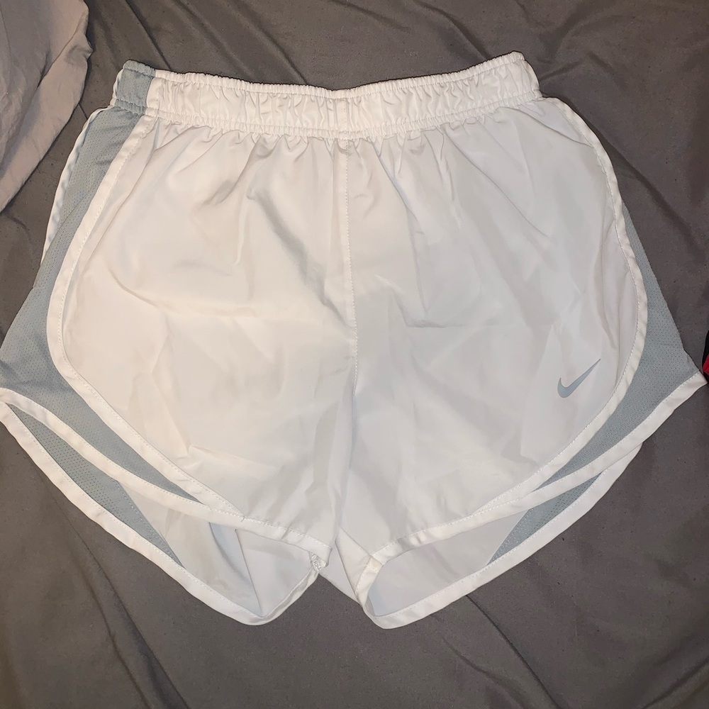 Nike White/Gray Dri-Fit Running Shorts